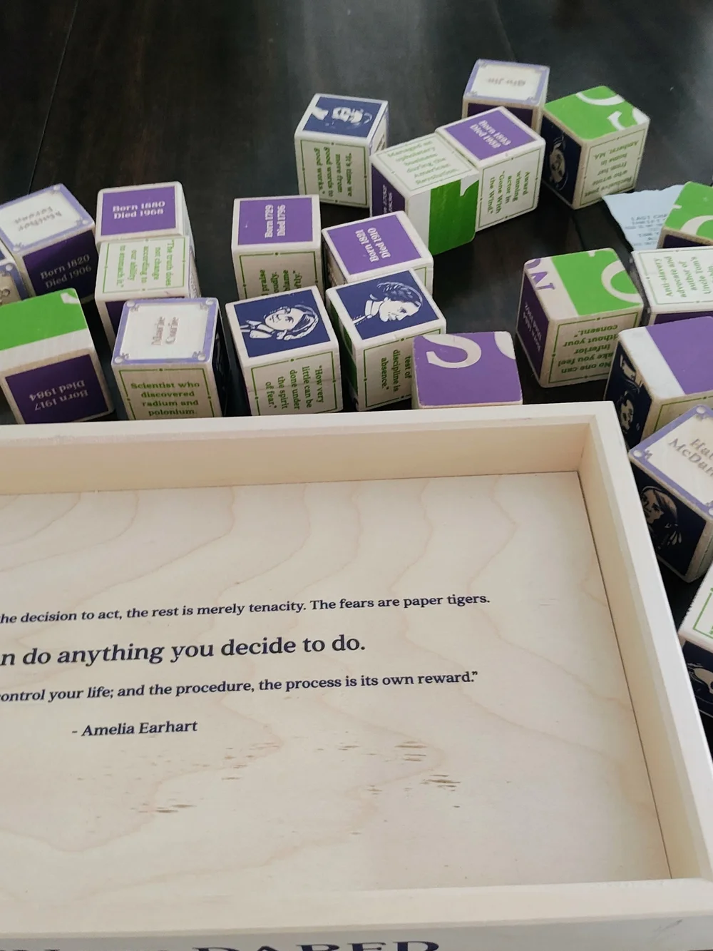 Women Who Dared Memory Matching Game - Purple